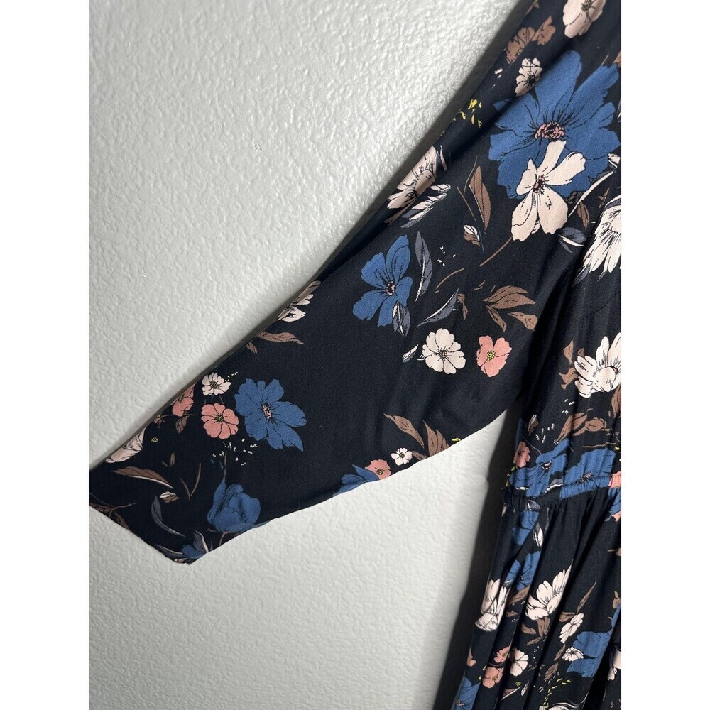Torrid Dress Womens 0 US Large Floral Button Down Midi Rayon Stretch Casual - Picture 5 of 7